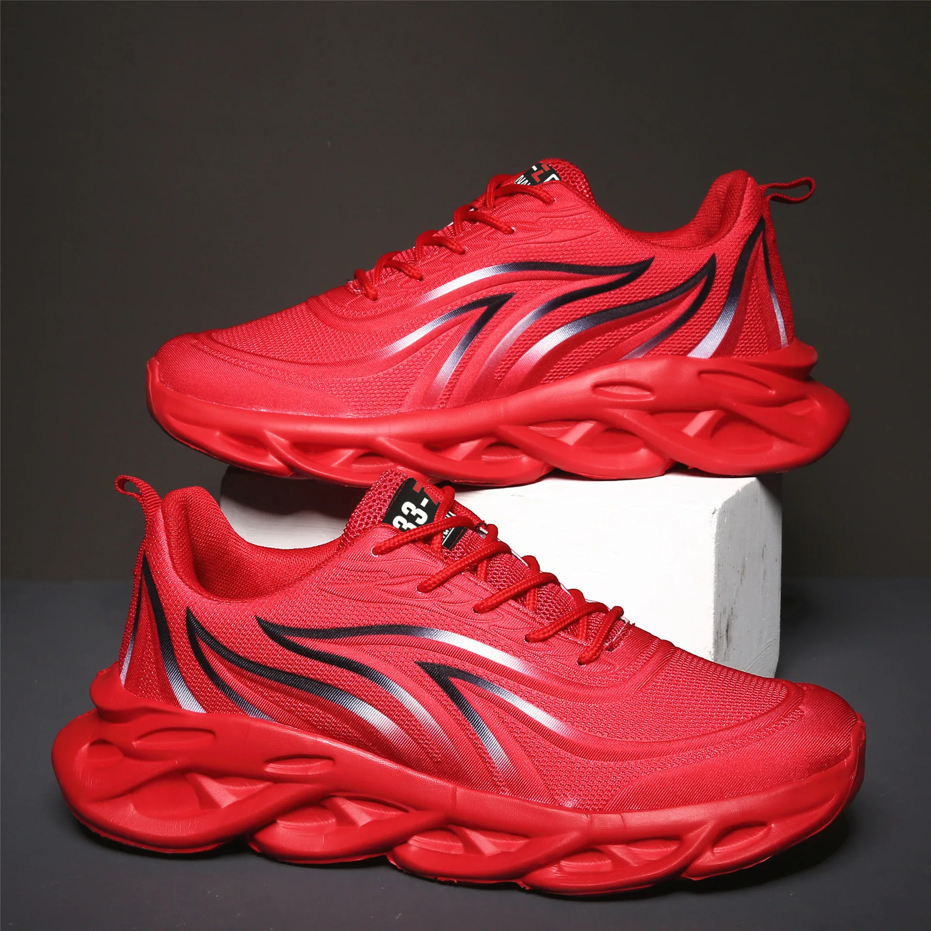 

2022 Spring Blade Breathable Flying Woven Men's Shoes Casual Trendy Shoes Sports Shoes Men's Mesh New Running Shoes Men