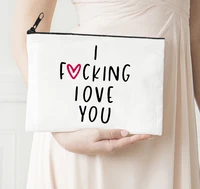 love you printed cosmetic bags bachelorette party love girls makeup bag toiletries organizer pouch purses wedding gifts letter