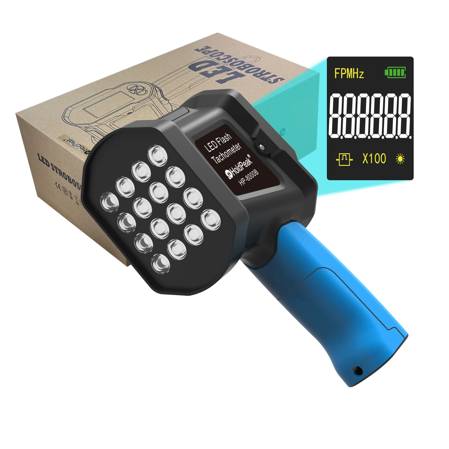 Стробоскопический тахометр, цифровой тахометр RPM Testo, ручной ...