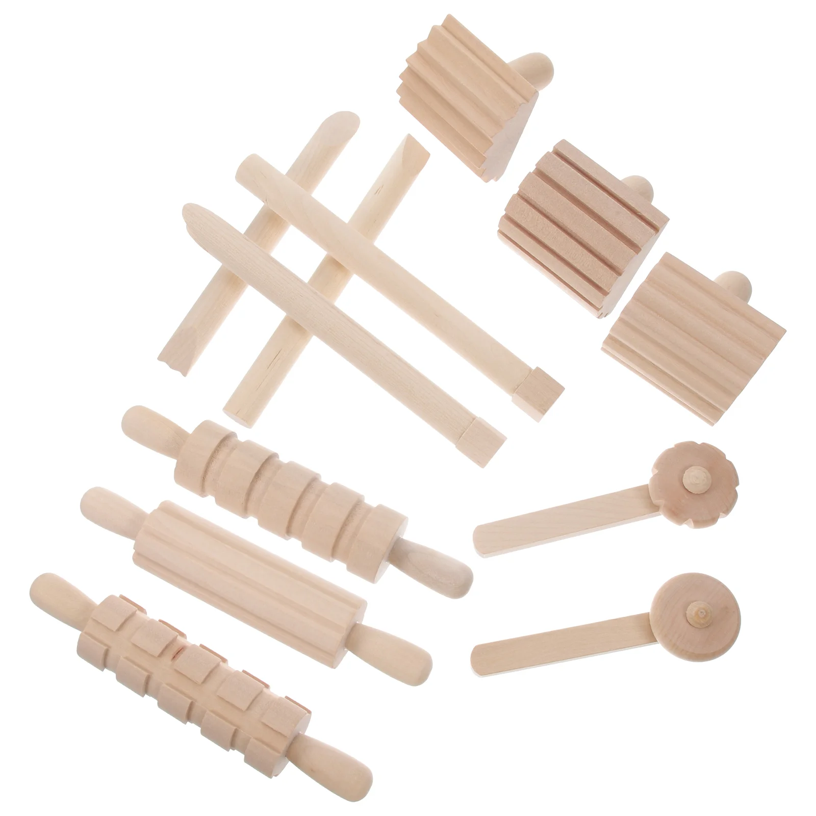 

Roller DIY Tool Clay Metal Dies Pretend Wooden Child Kids Rolling Pin