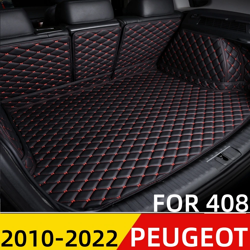 

Коврик для багажника автомобиля для Peugeot 408, 2010-2022, для любой погоды, XPE, кожаный, под заказ, задний Чехол для груза, коврик, подкладка для багаж...