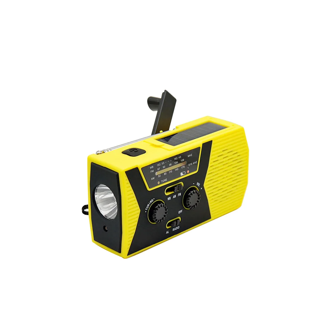 usb phone emergency 2000mah charger hand crank radio weather amfmnoaa for outdoor charger camping equipment survival tool free global shipping