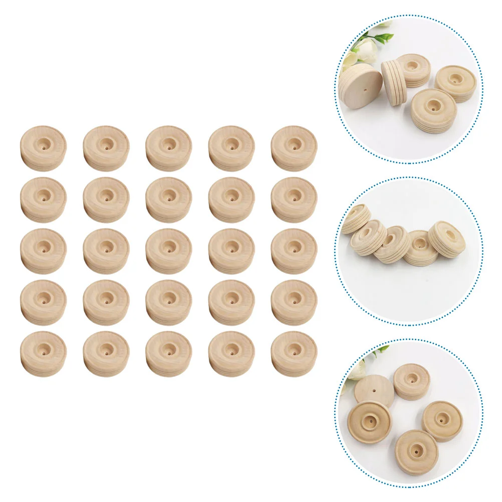 

Wheels Wood Woodencar Model Craft Mini Toy Building Miniature Diy Wheel Kid Unfinished