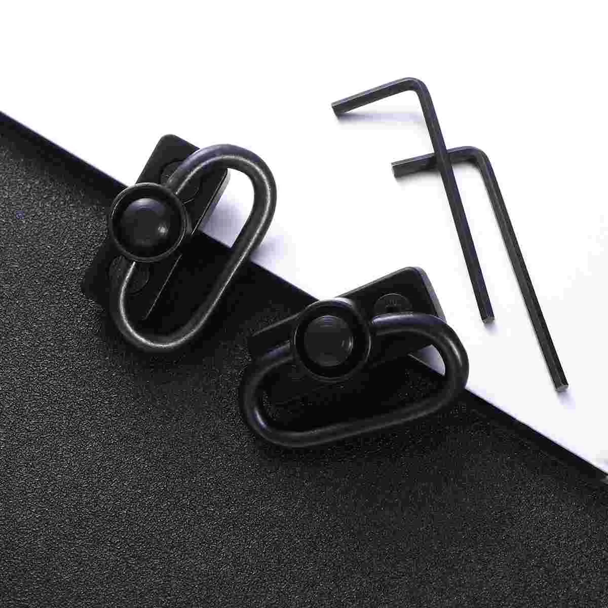 

Набор из 2 Быстросъемных вертлюгов с адаптером Keymod для крепления на ремне для спорта на открытом воздухе черного цвета