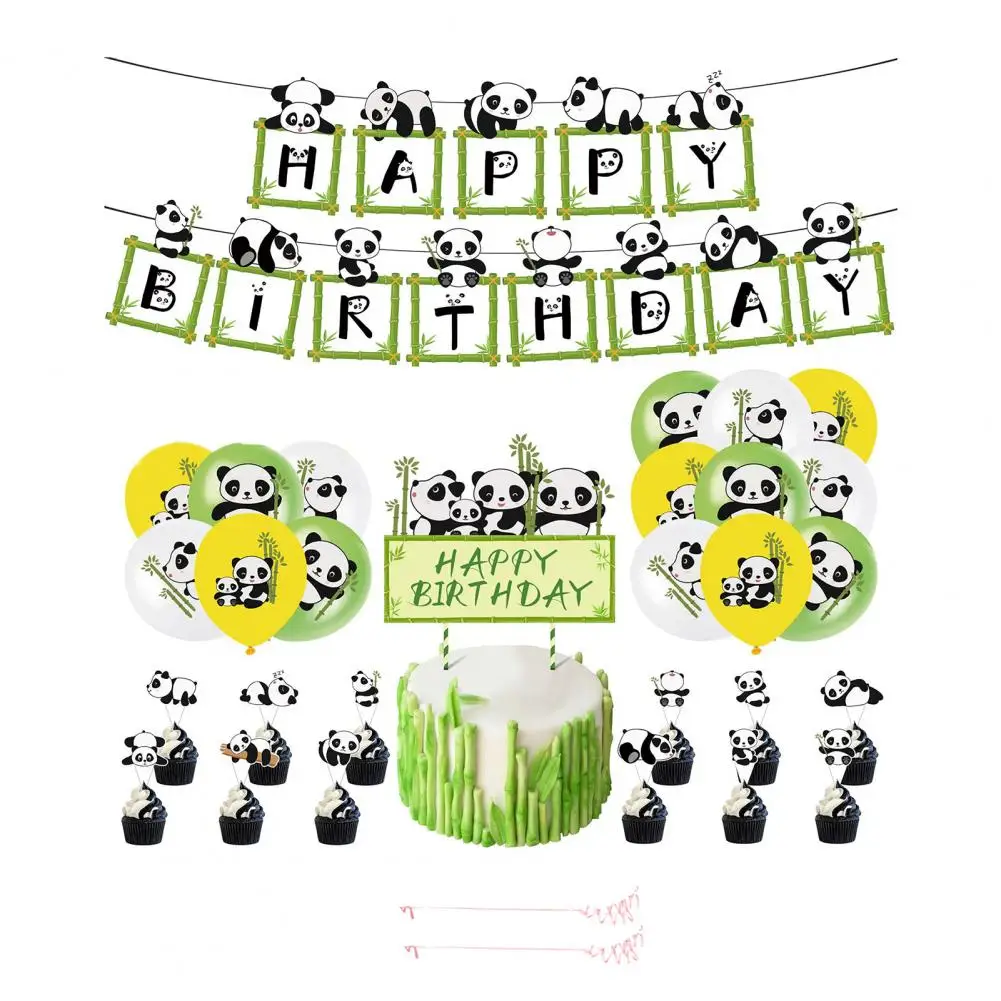 

1 Set Excellent Birthday Party Props Reusable Birthday Cake Topper Set Eye-catching Create Atmosphere
