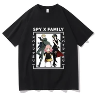 japan anime cartoon spy x family anya forger yor forger loid forger printed t shirts short sleeve unisex harajuku brand t shirt