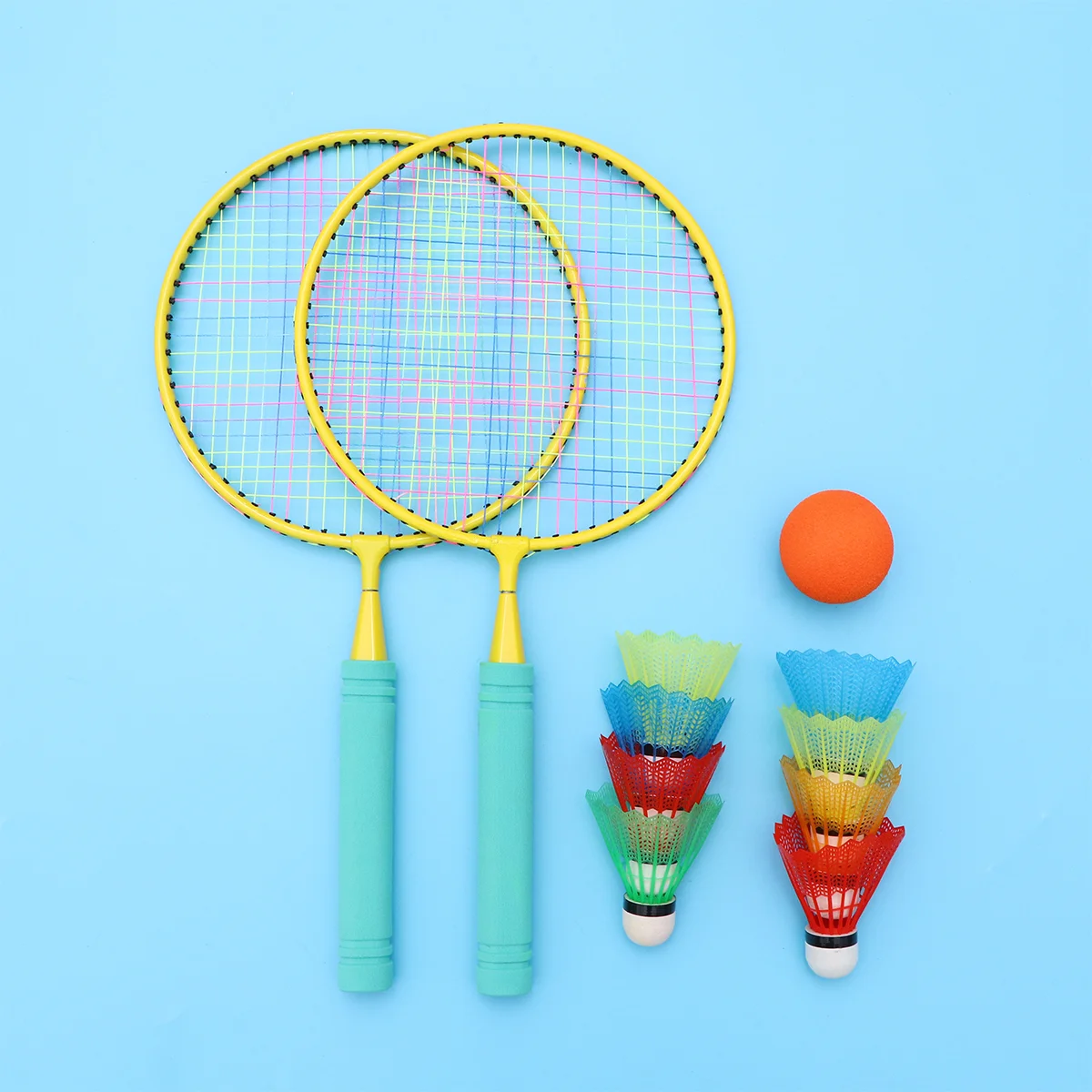 

Badminton Racket for Children with Tennis and Shuttlecocks for Kids Indoor Outdoor Game Blue