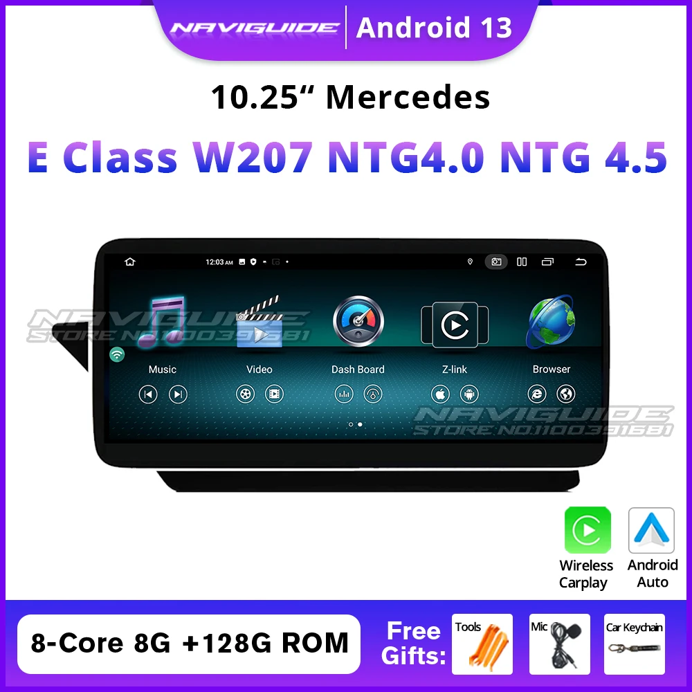 NAVIGUIDE 10 25 &quotавтомобильный радиоприемник для Benz W207 2013-2015 Carplay стерео