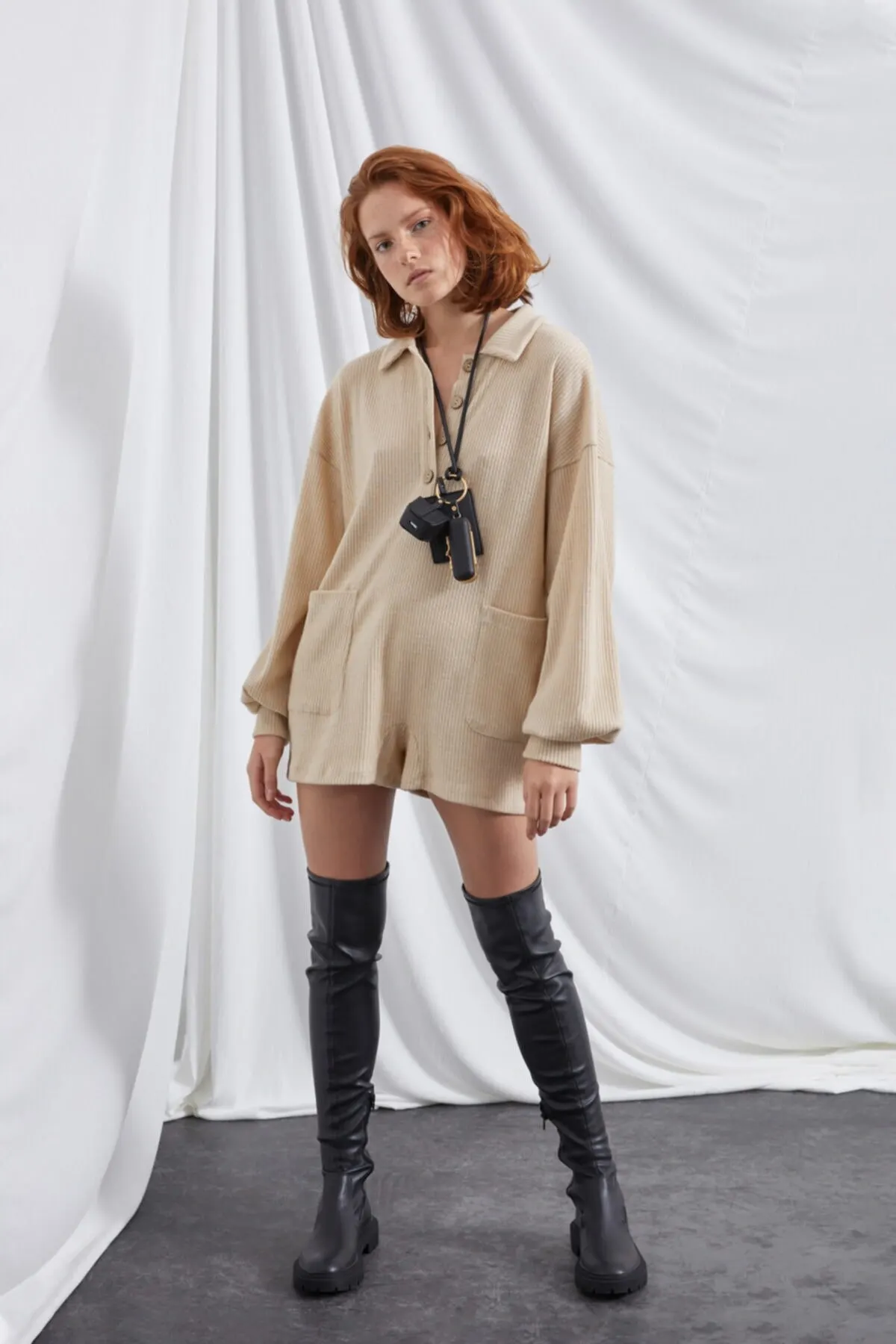 

Women's Overalls Scarlett Collar Jumpsuit Hot Style Quality Fabric Sleeveless Baggy Trousers Casual Jumpsuit