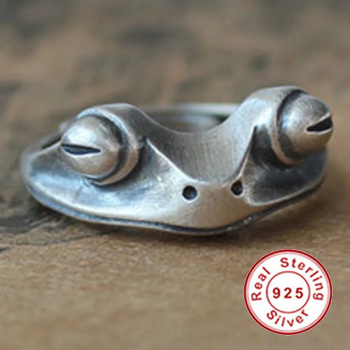 

Viking Jewelry 925 Sterling Silver Engagement Ring Frog Charm Rings For Women Bridal Fashion Small Finger Animal Jewlery