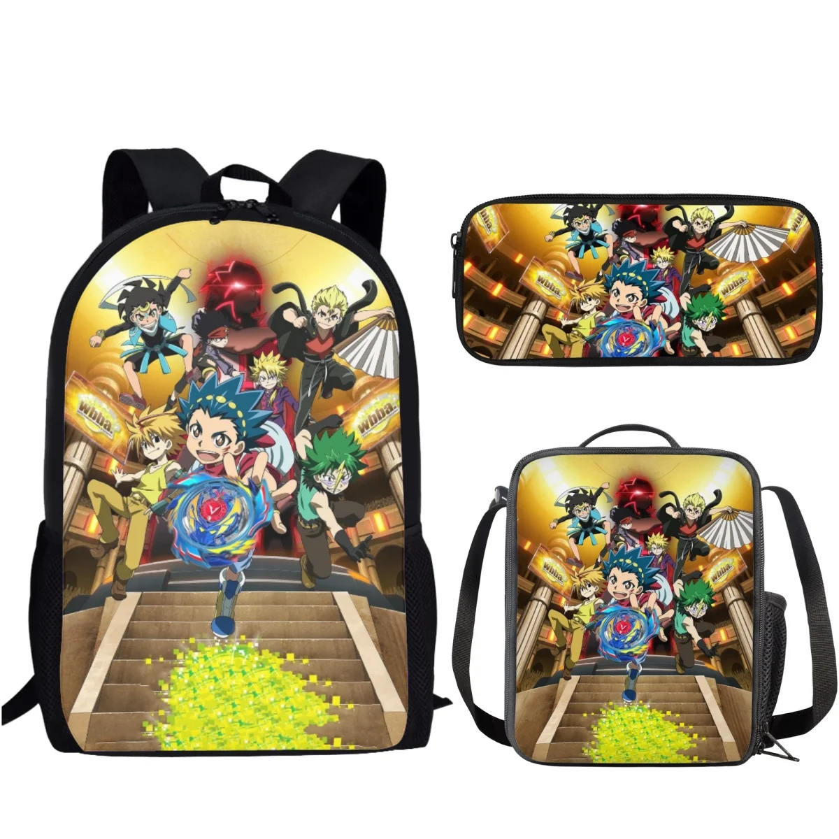 Mochila escolar de Anime Beyblade Burst para niños, gran capacidad, informal, bolsas...