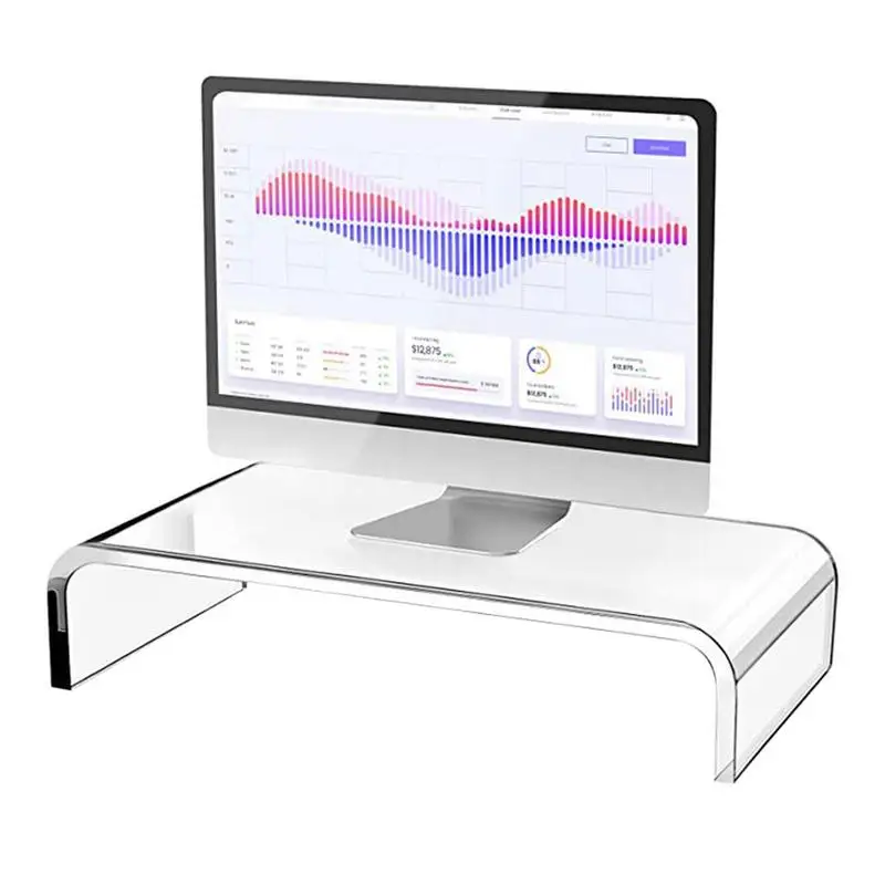 

Monitor Stand Riser Desktop Laptop Stand Acrylic Desktop Monitor Holder Acrylic Sturdy Desk Support Table Organizer For Standing