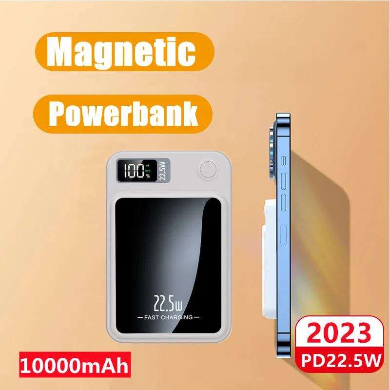 

Magnetic Power Bank For Apple External Battery Pack Macsafe powerbank Portable Wireless Charger Cell Phone Auxiliary Battery
