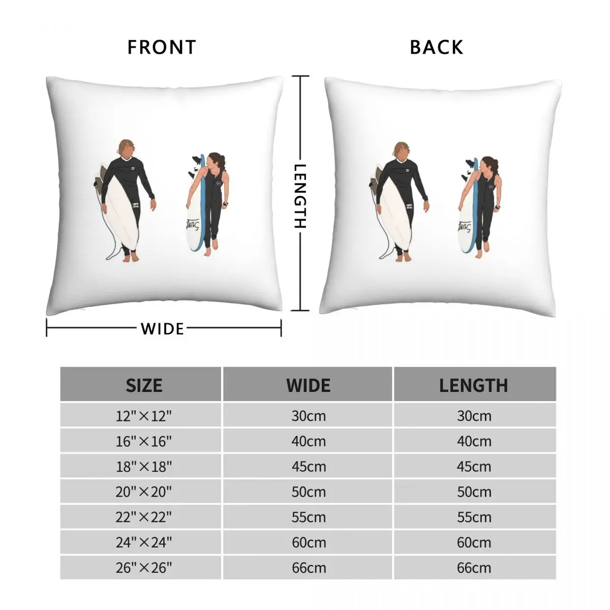 Квадратный чехол Densi для серфинга из полиэстера льна бархата креативный