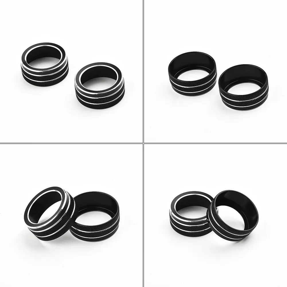 

High Quality Useful Durable AC Knob Cover Replacement Accessory Aluminum Black Car For Toyota Corolla 2019-2021