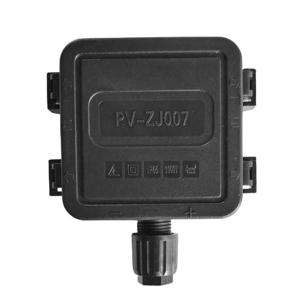 High Quality Junction Box Solar Panel Black Box Durable Hole IP67 Junction PV Panel Photovoltaic Single Snap-on
