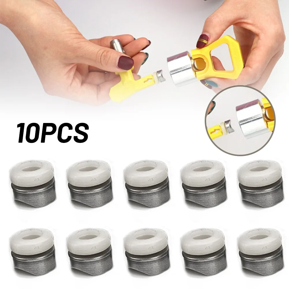 

10 Pcs Airless Tip Seals For Airless Gun Tips Seals Reversible Airless Paint Spray Nozzle Gasket Working Accessories