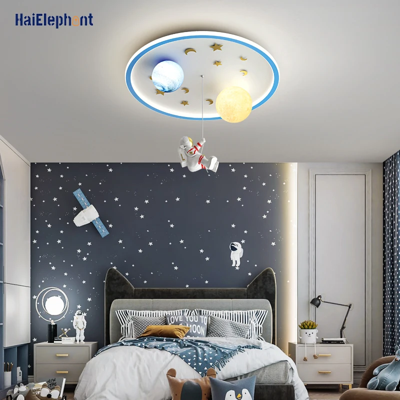 

Modern Planet Ceiling Chandelier Lamps For Children's Room Bedroom Study Loft Surface Mounted Lights Home Deco Lighting Fixtures