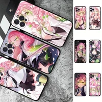 demon slayer kanroji mitsuri phone case for iphone 11 12 13 mini pro max 8 7 6 6s plus x 5 se 2020 xr xs funda cover