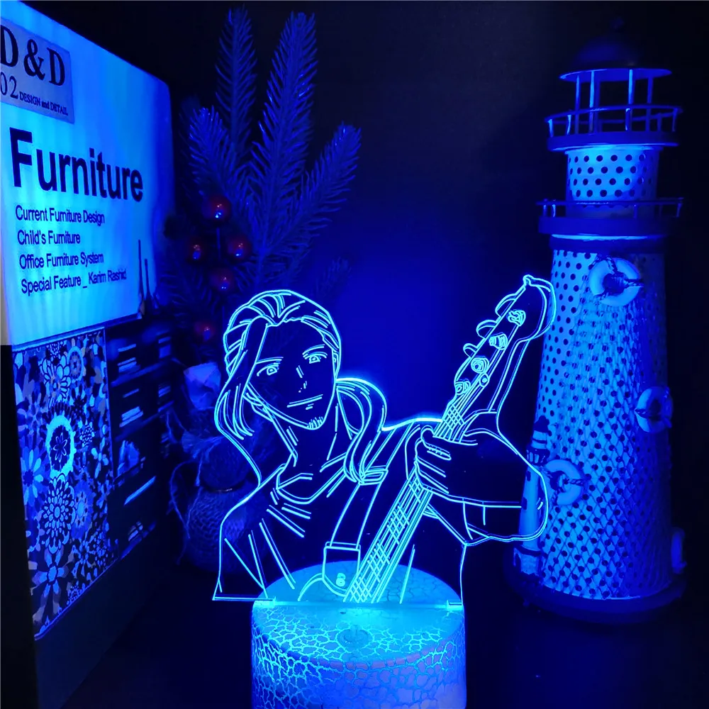 

Акриловая 3D лампа в стиле аниме, светодиодный ночник харуки Накаяма, красочная Лавовая настольная лампа для спальни, Декор, крутой подарок д...