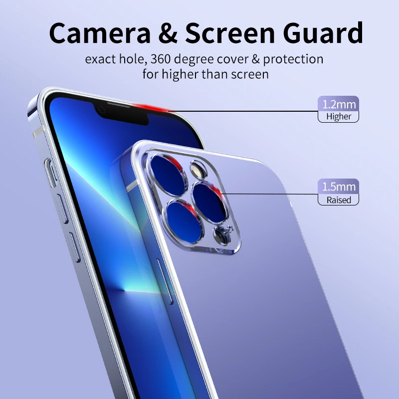 New iPhone 14 Pro Max Case Original Color Aluminum Metal Frame Metal Lens Protective Cover for iPhone 14 Plus 12 13 Promax Case