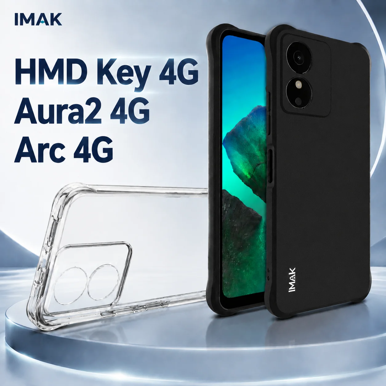 Фото Мягкий чехол для HMD Key Aura2 Aura 2 Arc 4G из ТПУ с противоударными утолщенными краями CA0002 №1