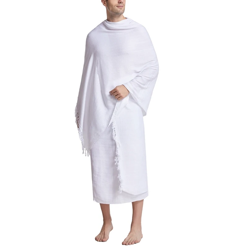 Паломничное полотенце Ihram для мусульманской Арабской Мекки одежда хаджа Мужская