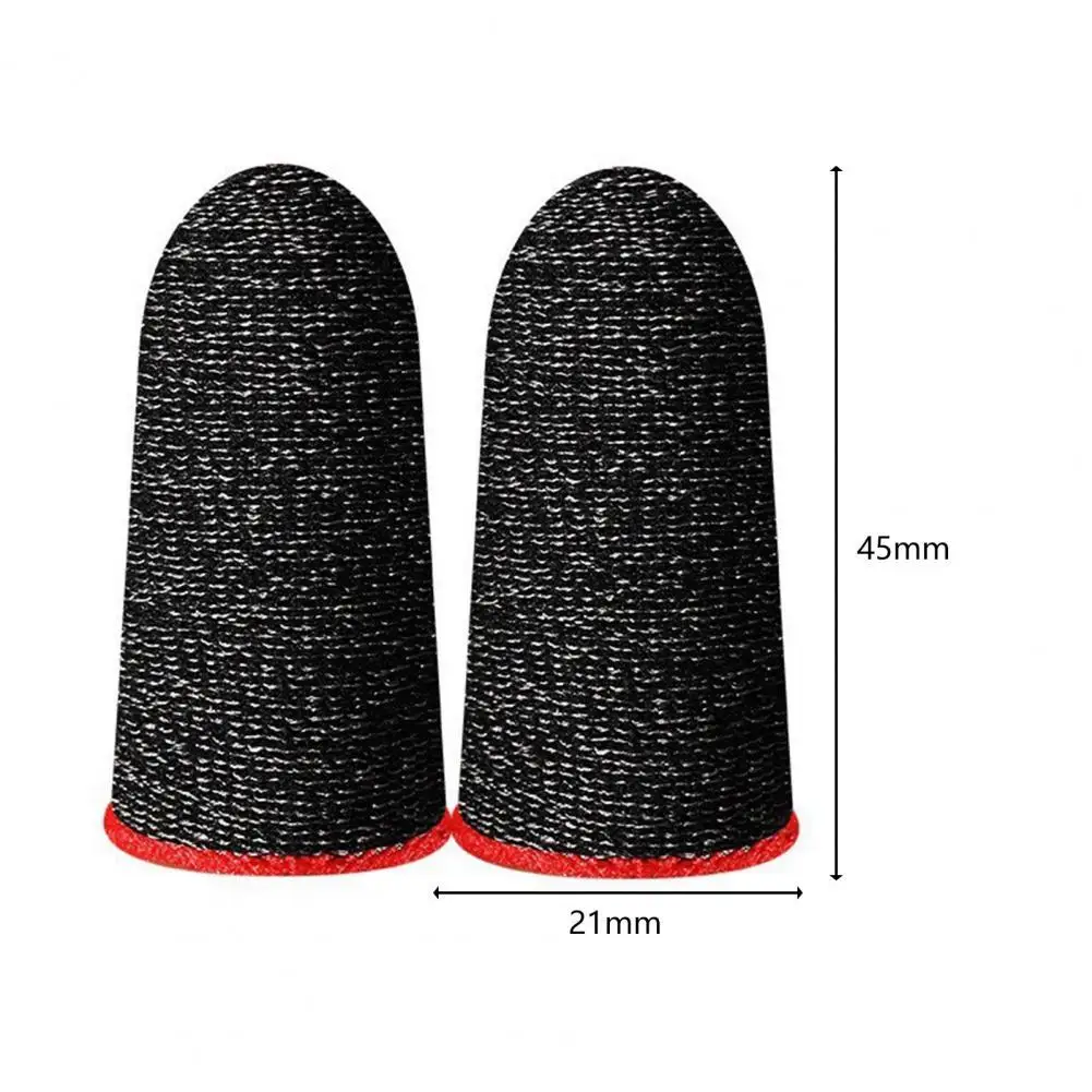 

1 Pair Excellent Faux Silver Fiber Gaming Finger Cover Finger Sleeve Lightweight Fine Workmanship