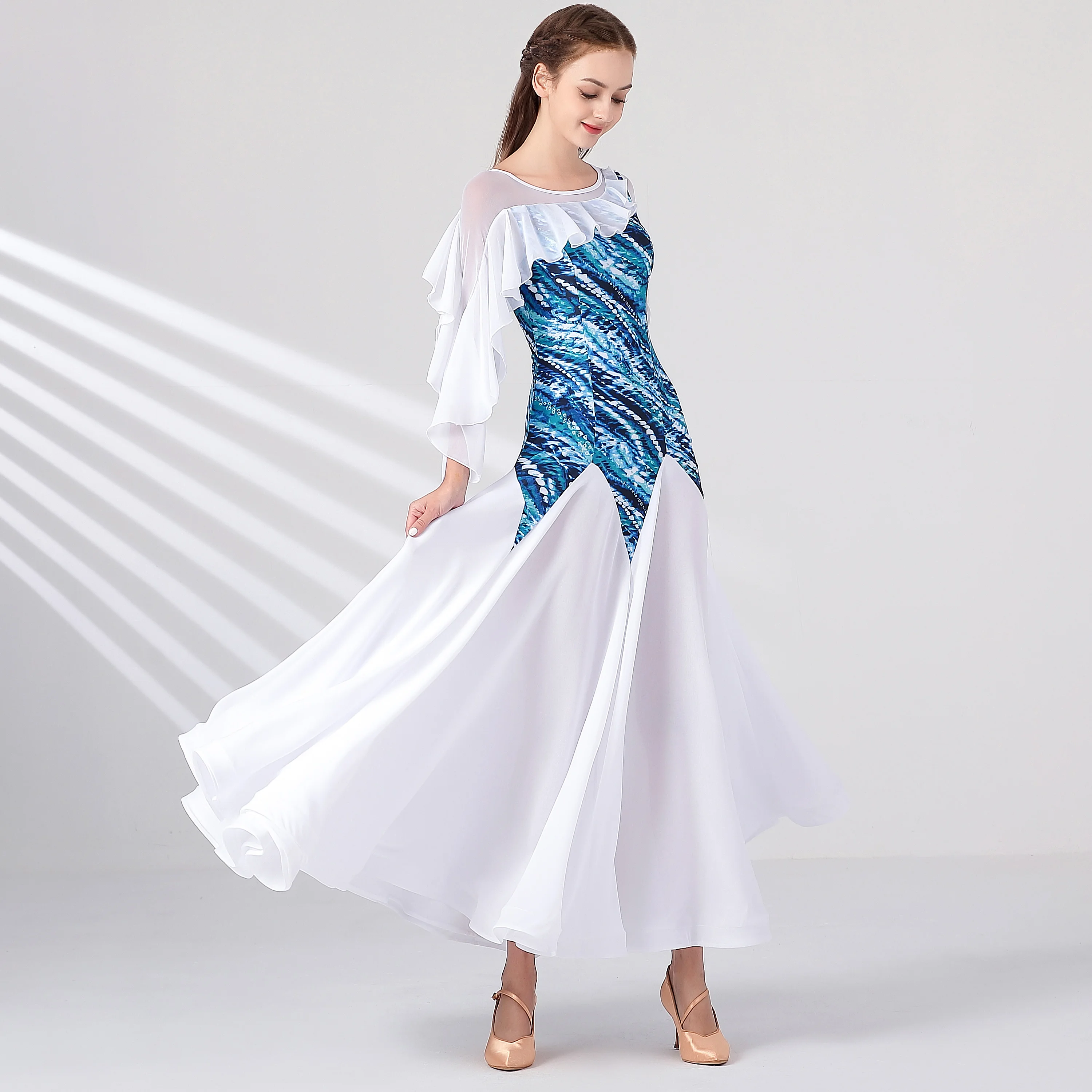 

2022 NEW Ladies Latin Ballroom Modern Tango Waltz Dance Dress Long Dress MY868