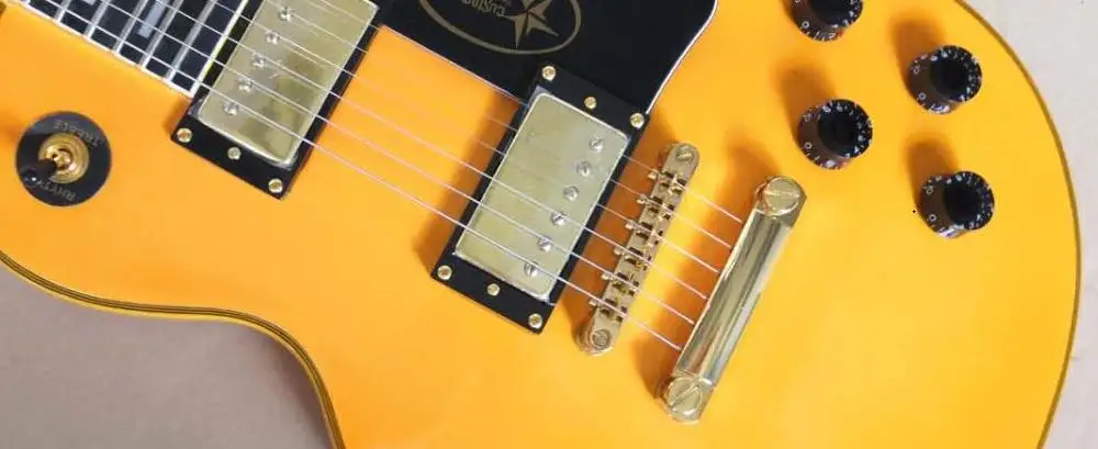 

free shipping China Custom Guitar High Quality Musical Instrument yellow electric guitar In stock 11