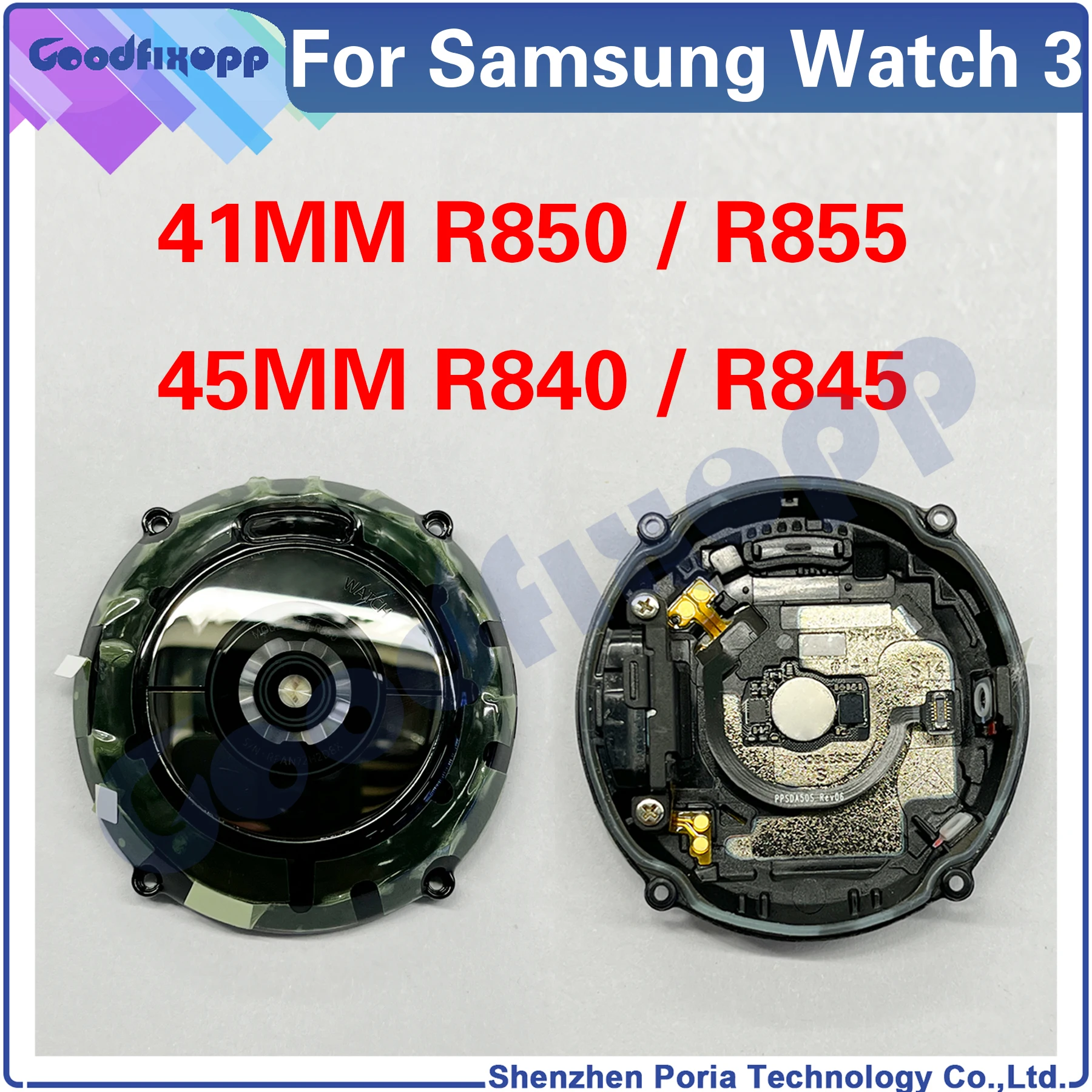 Для Samsung Galaxy Watch 3 SM-R850 R850 SM-R840 R840 Watch3, задняя крышка батарейного отсека, корпус, задняя крышка