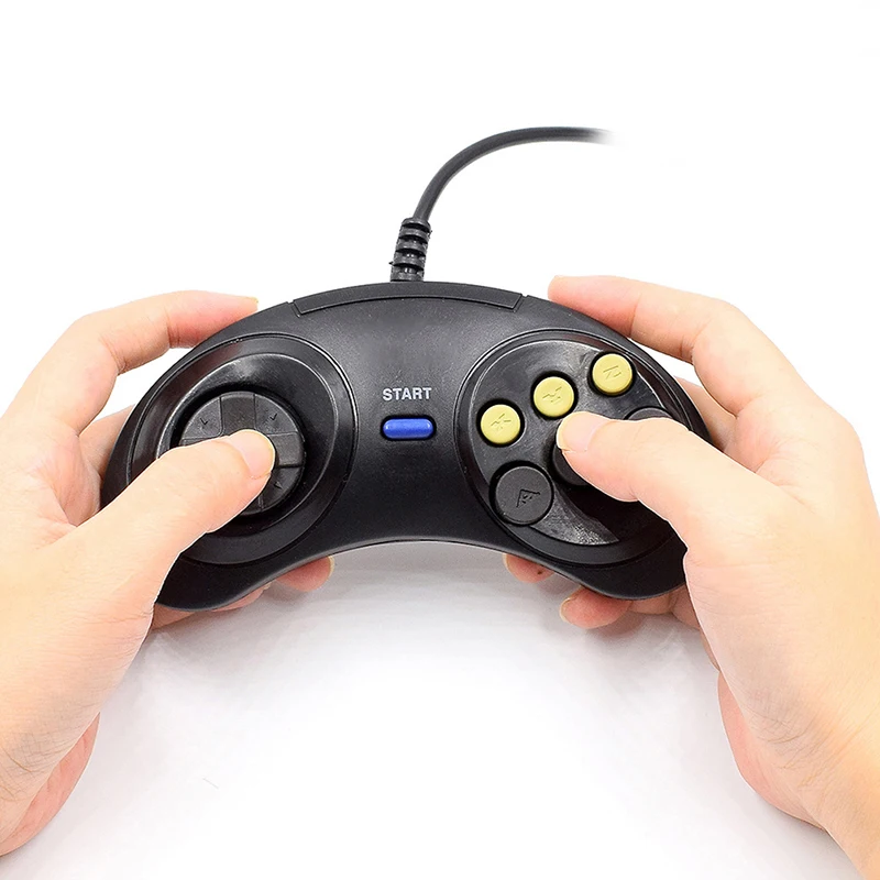 Классический проводной игровой контроллер для SEGA MD2 Mega Drive 6 кнопок 1 шт.