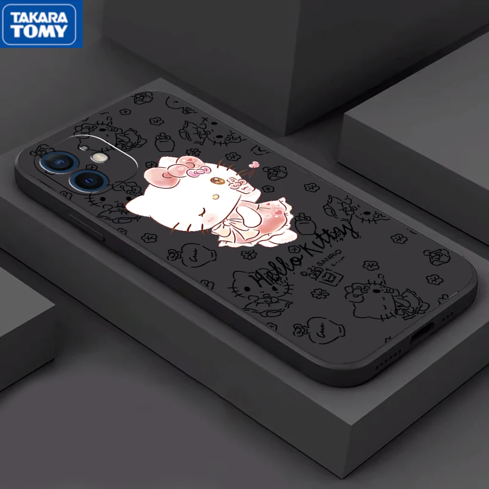 

Hello Kitty Cute CASE For IPhone 11 7 8P X XR XS XS MAX 11 12pro 13 pro max 13 promax 2022 Cartoon Cute Soft Shell Phone Case
