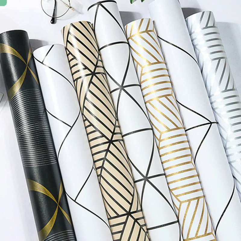 

PVC Abstract Geometric Wallpaper Grid Self Adhesive Arrow Peel And Stick Contact Paper For Wall Renovation Furnitures Stickers