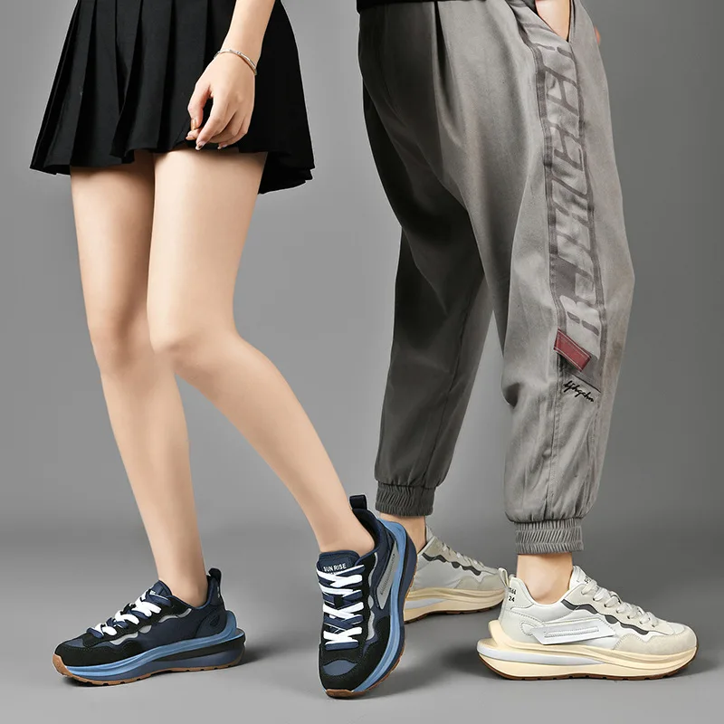 Xiaomi SALUDAS Luxury Casual Shoes Women Men's Leather Sneakers Platform Fashion Outdoor Walking Shoes Plus Size Couple Sneakers