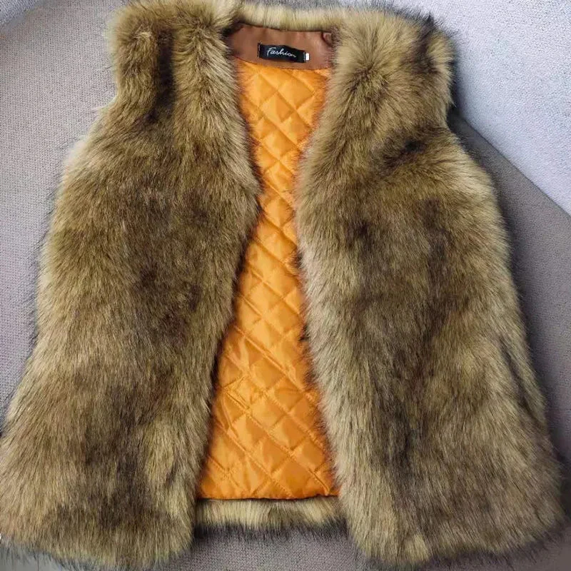 

Высококачественный меховой жилет из лисьего меха, Мужская зимняя плюшевая утепленная куртка с воротником, утепленная мужская шуба из искусственного меха норки, идеальная одежда 2023