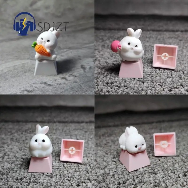 

Rabbit Mechanical Keyboard Keycap Cute Decoration Cartoon Keyboard Accessories For Mechanical Keyboard MX Cross Axis