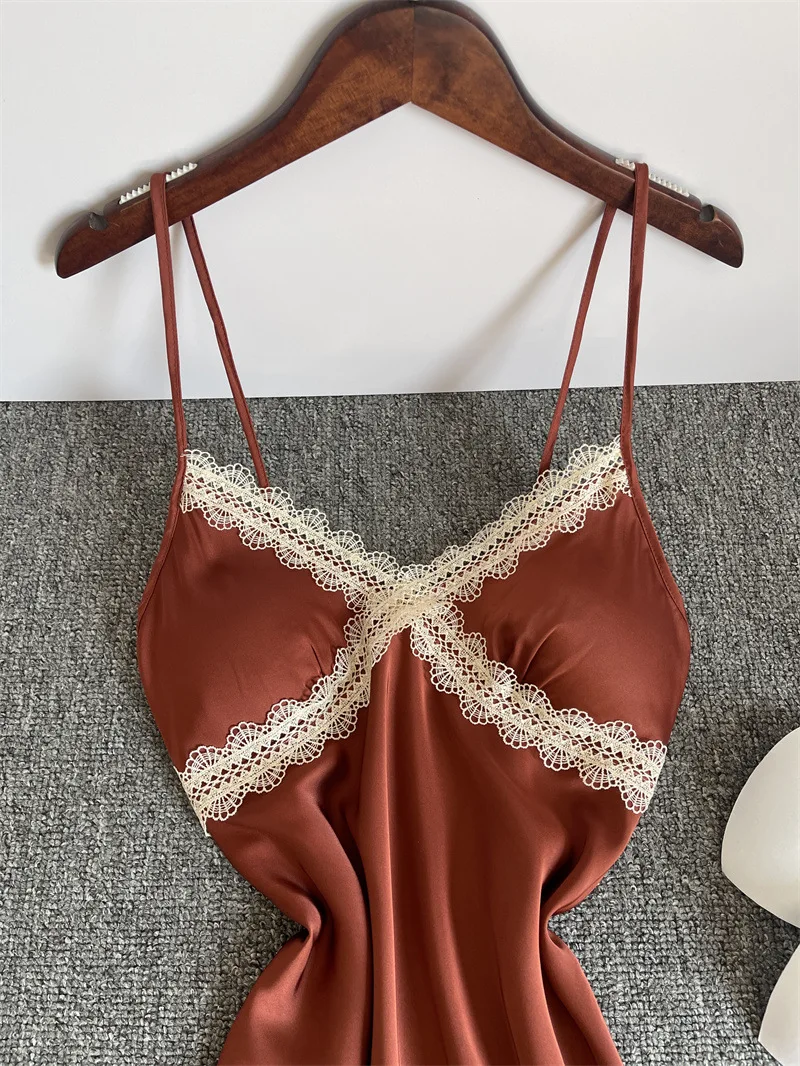 Кружевное женское домашнее платье