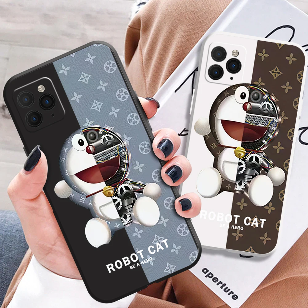 

2022 Mechanical Cat Phone Case For iPhone 13 12 Pro MAX Mini 11 Pro MAX 6 6S 7 8 Plus X XR XS MAX SE 2020 Liquid Silicone Cover