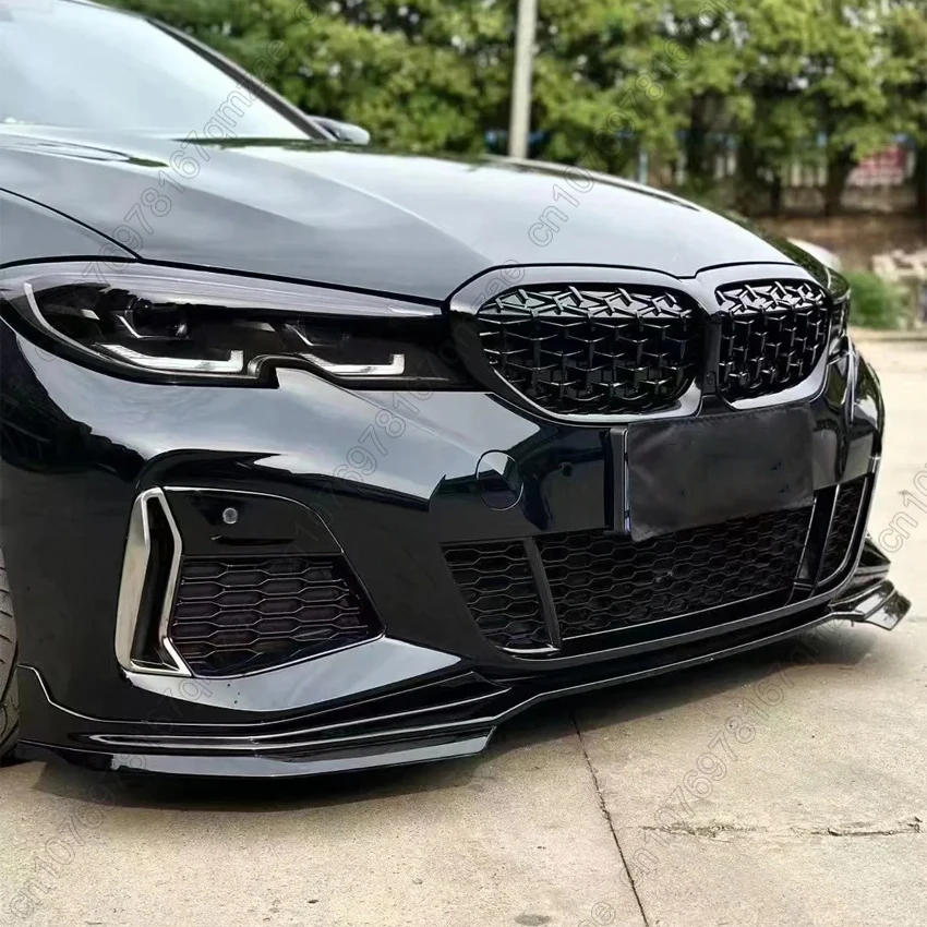 Фото Накладка-сплиттер на передний бампер для BMW 3 серии G20 G21 M-Pack 320i 330i M340i xDrive 2019-2022, тюнинг-комплект, спойлер, декоративные элементы №3