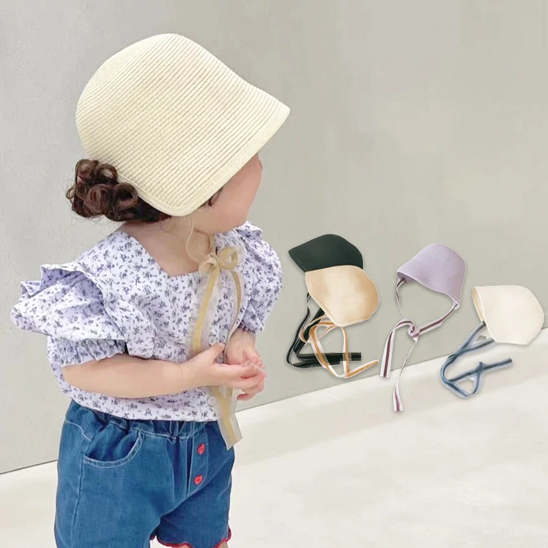 

Princess Kids Straw Hat for Girls Korean Baby Summer Hat Sun Protection Panama Children Cap for 2-6Y