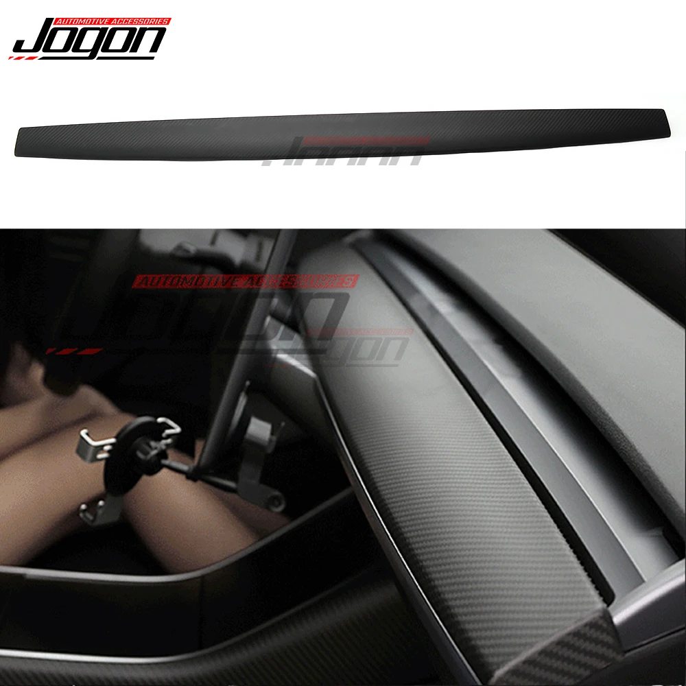 Матовое и глянцевое настоящее углеродное волокно для Tesla Model 3 2017-2023 Model Y, автомобильные аксессуары, накладка на панель приборной панели центральной консоли