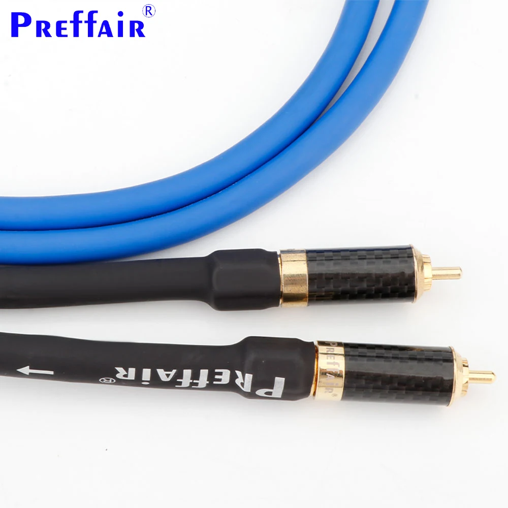 

Preffair X416 HiFi Audio Interconnect Cable for CD Play AMP Audio r1701RCA Male Cable with Gold Plated Carbon Fiber RCA Jack