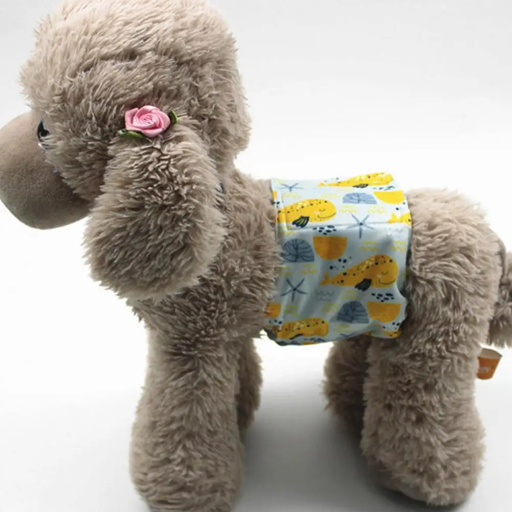 

Vibrant Color Practical Male Dogs Wraps Waterproof Cloth Doggie Diaper Washable for Family
