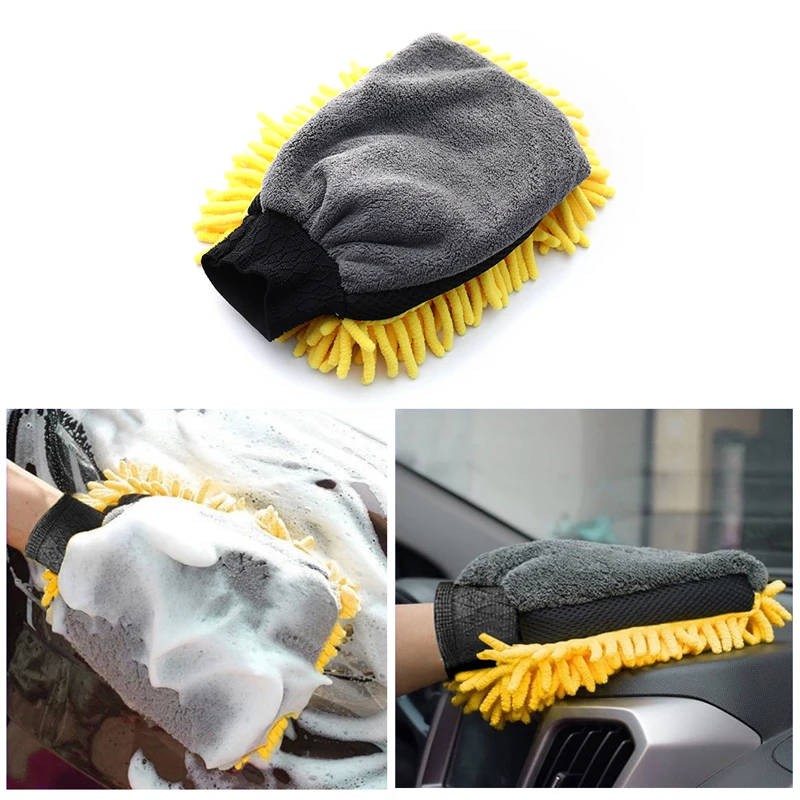 

Car Wash Glove Coral Mitt Soft Anti-scratch For Car Wash Multifunction Thick Cleaning Glove Car Wax Brush Car Clean Accessories