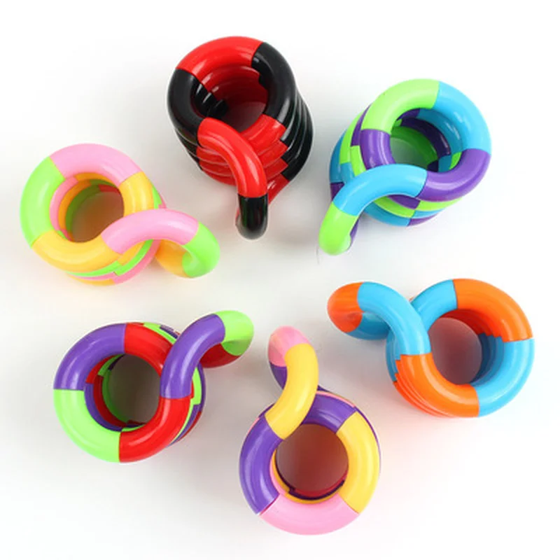 

DIY Torsion Ring Stress Relief Fidget Roller Twist Finger Decompression Toy Vent Toys for Children Kids Young Adult Toy