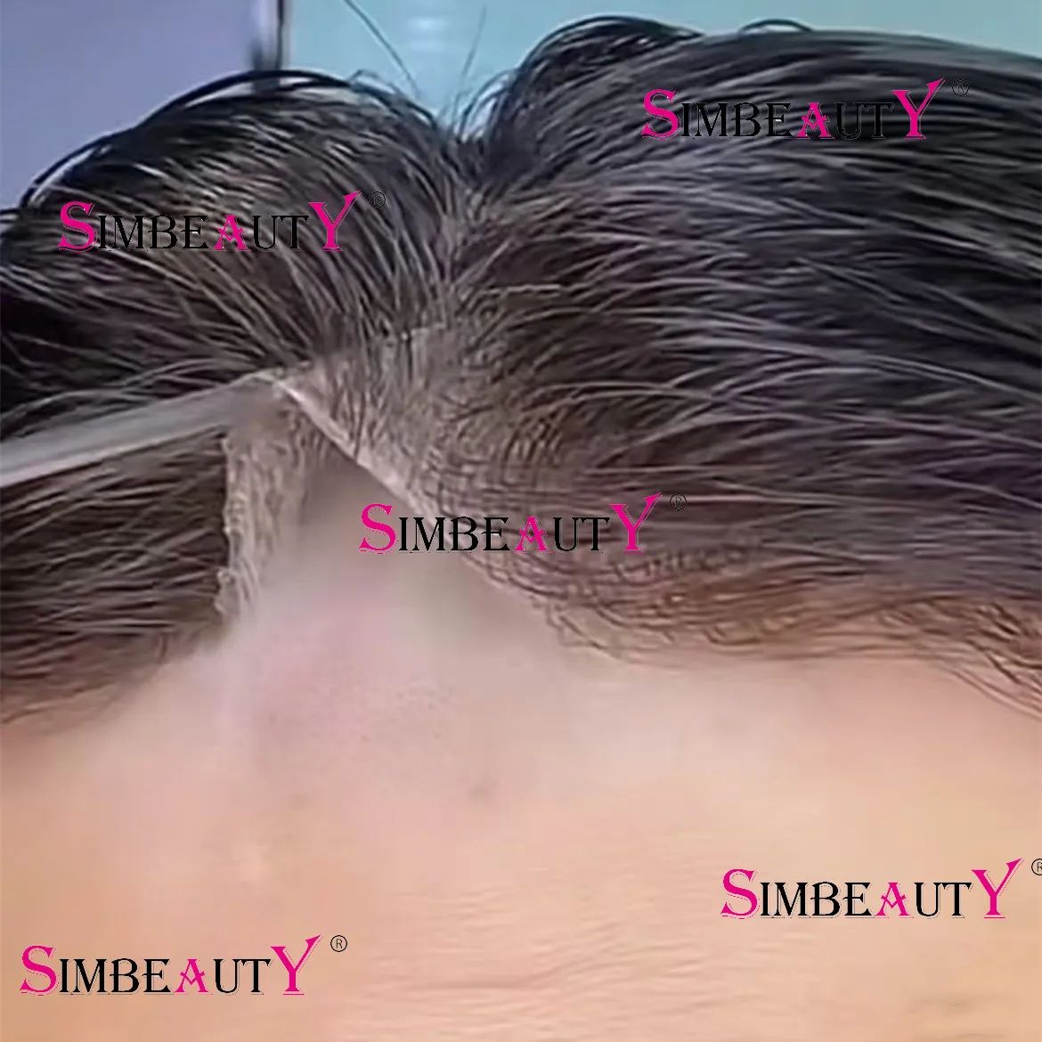 Микрошкіра 0 02 мм незаметная черный серый 1B80 1B65 естественная линия роста волос 100%
