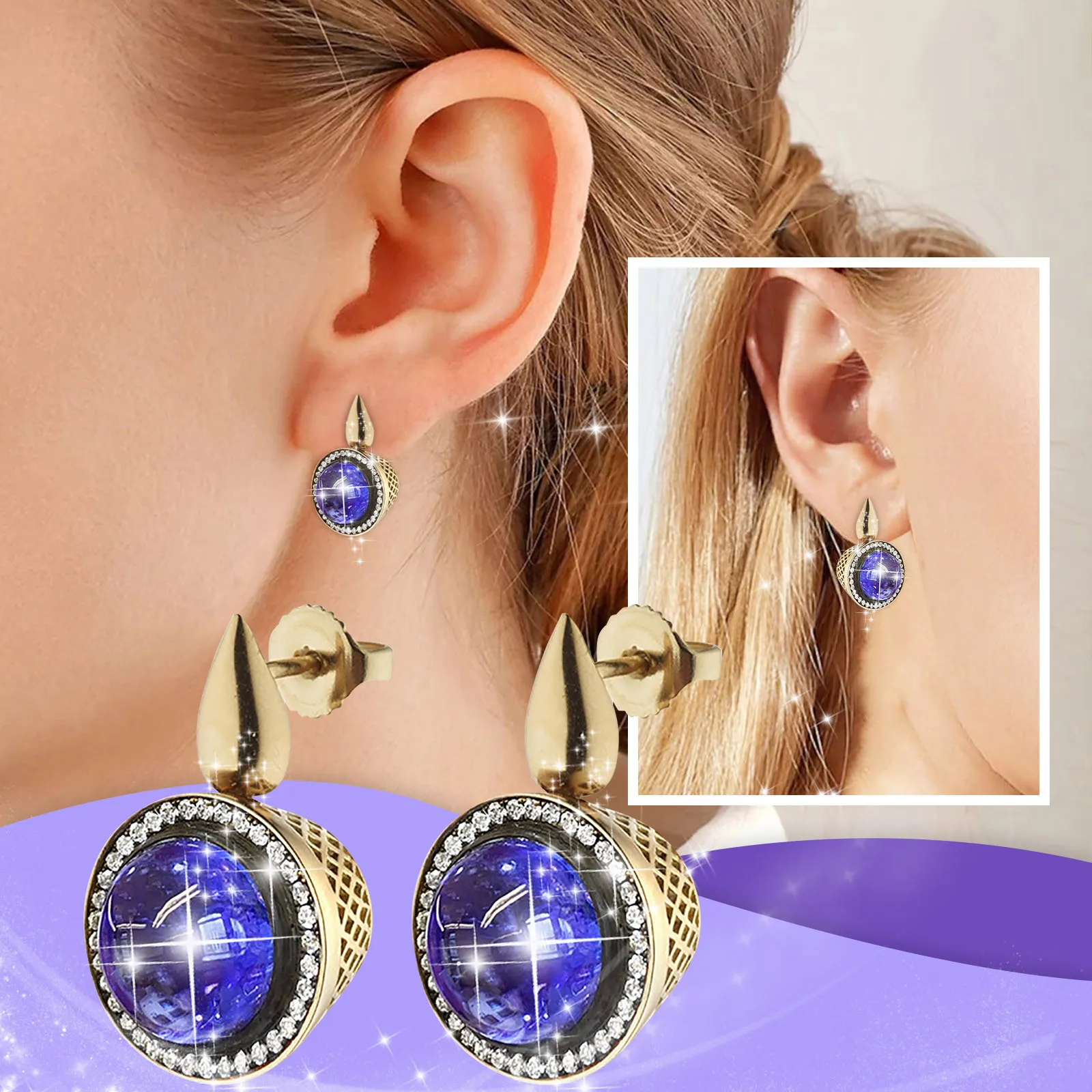 

Элегантные сапфировые серьги женские темпераментные серьги кожаные Висячие серьги Модные ювелирные изделия для женщин Каньон обручи