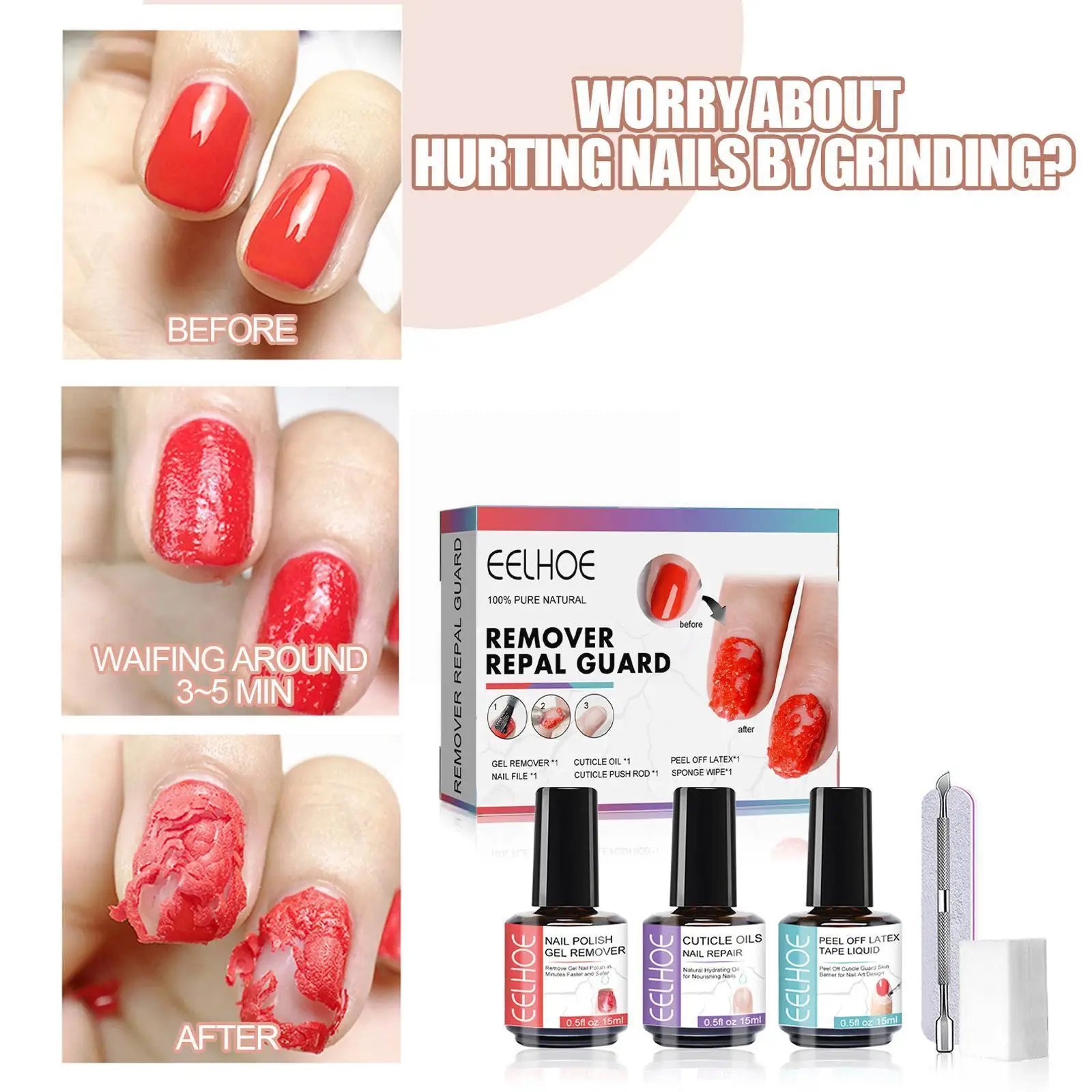 

Magic Remover Nail Gel Polish Remover UV Gel Polish Gel Varnish Remover Semi Magic Nail 15ml Delete Burst Polish Permanent U0H9