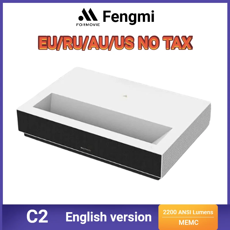 Fengmi 4K кинотеатр 2 лазерный проектор ТВ для фильма C2 3840*2160P 2200ANSI люменов ALPD3.0 HDR10 MEMC